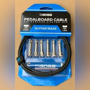 BOSS BCK-6 6’ 6 Adapter Solderless Guitar Bass Pedalboard Cable Kit BRAND NEW